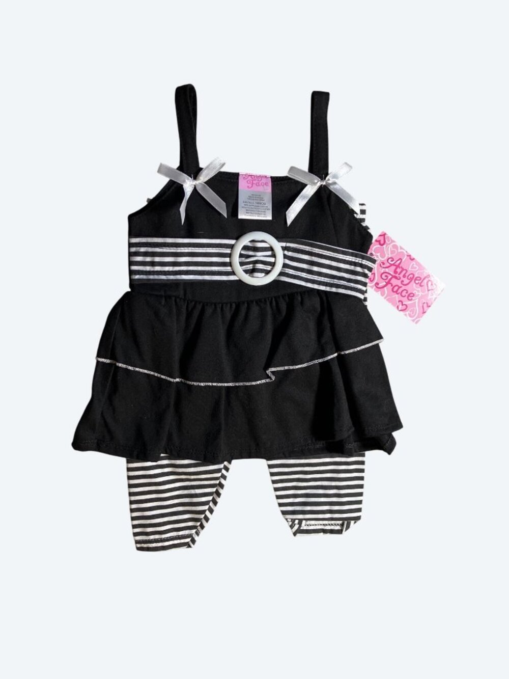 Todder Girls Two piece Black and White Top with Pants 18 Months by Angel Face